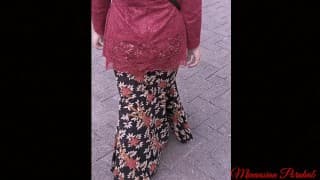 Indo Kebaya merah, balik dari acara seminar langsung dientot