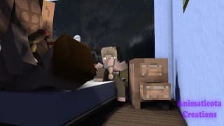 Late game night with the boys - Minecraft Gay Sex Animation