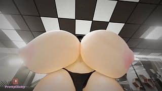 Ren's Office Button Popping Breast Expansion, BE AE